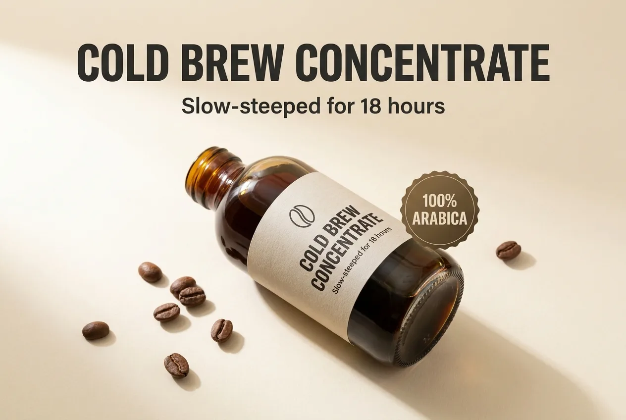 Original cold brew infographic with English text